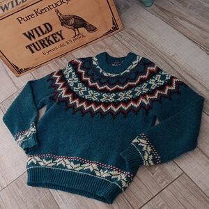 WOOLRICH FAIR ISLE SWEATER..SMALL